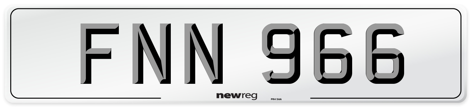 FNN 966 Number Plate from New Reg